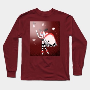 Mothwoman (red,white,and black) Long Sleeve T-Shirt